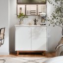 Ver mais imagens de Aparador Bancada Sala Buffet Balcão Armário Cozinha Cantinho do Café 2 Portas Flow