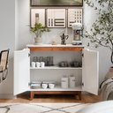 Ver imagem 2 de Aparador Bancada Sala Buffet Balcão Armário Cozinha Cantinho do Café 2 Portas Flow