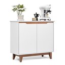 Ver imagem 3 de Aparador Bancada Sala Buffet Balcão Armário Cozinha Cantinho do Café 2 Portas Flow