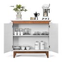 Ver imagem 4 de Aparador Bancada Sala Buffet Balcão Armário Cozinha Cantinho do Café 2 Portas Flow