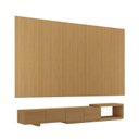 Ver imagem 3 de Rack Extensível com Painel TV 86 Polegadas Planejado 400x250cm Aruá CabeCasa MadeiraOriginals Marrom