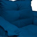 Ver imagem 4 de Conjunto 2 Poltronas Para Recepção Com Base Giratória de Metal Opala Suede Azul Royal - LM DECOR