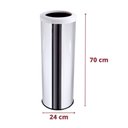 Ver imagem 2 de Lixeira Inox Aro Esmaltado 30 Litros Área Gourmet Cozinha Banheiro - Branco