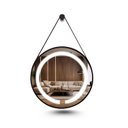 Ver imagem 3 de Espelho Redondo Iluminado 40cm com Alça Touch 2 Leds Adnet Reduna