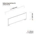 Ver imagem 3 de Complemento Superior/Inferior do Painel para TV até 32 Polegadas 90x30cm PE40 Marrom