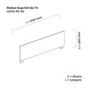 Ver imagem 3 de Complemento Superior/Inferior do Painel para TV até 32 Polegadas 90x30cm PE40 Marrom