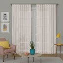 Ver imagem 1 de Cortina Gaze de Linho Flamê Basic 3,00x2,70m para Trilho Suíço Sala e Quarto:Branco