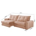 Ver imagem 3 de Sofá Firenze Linho 02 Módulos de 120cm B25cm Meu Sofá Online