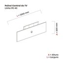 Ver imagem 3 de Complemento Central de Painel para TV até 45 Polegadas 120x30cm Bege