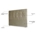 Ver imagem 3 de Cabeceira Estofada Cama Box Casal King Size Fiorella 195cm Suede Bege Escuro - Desk Design