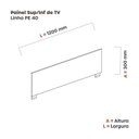Ver imagem 3 de Complemento Superior de Painel para TV até 45 Polegadas 120x30cm Pe40