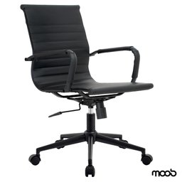 Cadeira de Escritório Moob Berlim Diretor Esteirinha Giratória Com Função Relax Dark - 5
