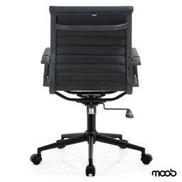 Cadeira de Escritório Moob Berlim Diretor Esteirinha Giratória Com Função Relax Dark - 9