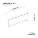 Ver imagem 3 de Complemento Superior/Inferior do Painel para TV até 45 Polegadas 120x30cm PE40 Bege