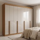 Ver imagem 1 de Guarda-Roupa Casal MDF 8 Portas 8 Gavetas Império