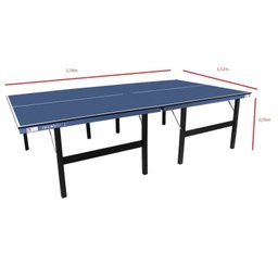Mesa de Ping Pong Dobrável MDP 15mm 415 com 2 Raquetes 3 Bolinhas Rede e Suporte Procópio - 4