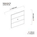 Ver imagem 3 de Painel para TV até 32 Polegadas 90x90cm Pe40