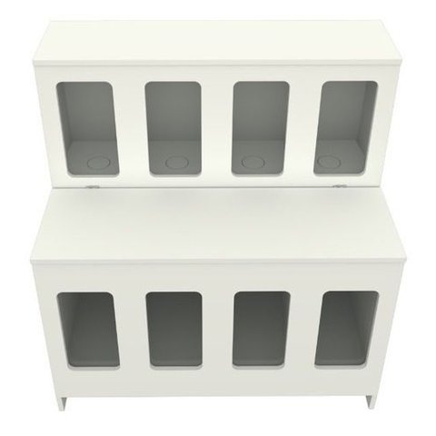 Expositor de Ração Kids 08 Divisões Agro Granel Vetorial Móveis