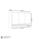 Ver imagem 3 de Armário Aéreo Decorativo Solari 120cm 3 Portas Nicho Mdf Fita Led Jequitibá/gris Fosco G77 - Gran Be