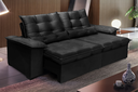 Ver imagem 1 de Sofá Retrátil e Reclinável Aspen 2.90m Super Pillow - Preto