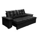 Ver imagem 2 de Sofá Retrátil e Reclinável Aspen 2.90m Super Pillow - Preto