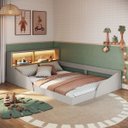 Ver imagem 2 de Cama Montessoriana Lille Casal Infantil Led 146,2cm Arenas Cl1140