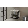 GABINETE ARMARIO PARA BANHEIRO 100% AÇO FERRO C/ PORTA TOALHA - 1