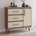 Ver imagem 1 de Cômoda Sapateira para Quarto Cami 01 Porta 03 Gavetas Savana Off White - Desk Design