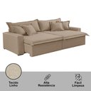 Ver imagem 2 de Sofá Montreal Linho 02 Módulos de 120m B25cm Meu Sofá Online A226 Linho Bege