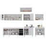 Armário de Cozinha Modulado de Canto 8 Peças Cp25 Balcão sem Tampo Branco/preto - Lumil Lumil Móveis - 6