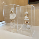 Ver imagem 2 de Caixa de Acrílico Decorativa com Pedra Quartzo Cristal Bruto e Dourado M