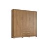 Guarda Roupa Casal 8 Portas e 4 Gavetas New Realce Amêndola - Demóbile - 1