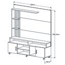 Ver imagem 4 de Estante Rack para Tv 65" Home Ocean:preto/ Canela