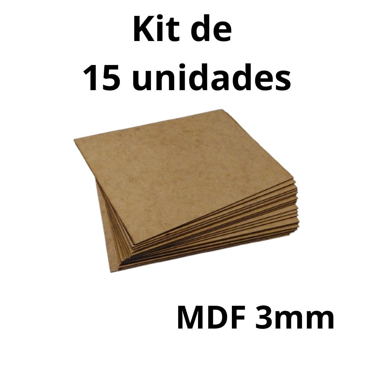 Kit Placa Chapa Mdf Cru 20x28 Cm15 Und 3mm - 2