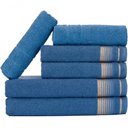 Ver imagem 1 de Jogo de Toalhas Luxury Soft Beka 360 G-m² 2 Banho + 2 Rosto + 2 Piso Luxo Azul