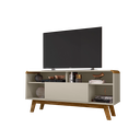 Ver imagem 5 de Rack Lazuli para TVs 55 Polegadas Pés em Madeira Maciça Maciça e Cantos Curvos