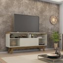 Ver imagem 7 de Rack Lazuli para TVs 55 Polegadas Pés em Madeira Maciça Maciça e Cantos Curvos