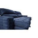 Ver imagem 4 de Sofá Retrátil e Reclinável 2,15m Molas Ensacadas Cama inBox Elegance com ThermoGel Velusoft Azul