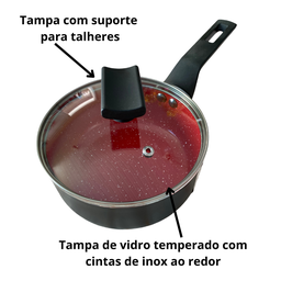 Conjunto de Panelas 5 Peças com Revestimento Cerâmico Linha Classic - 6