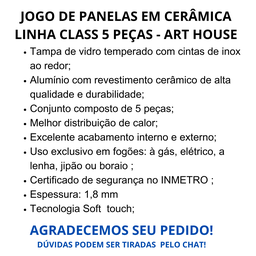 Conjunto de Panelas 5 Peças com Revestimento Cerâmico Linha Classic - 10