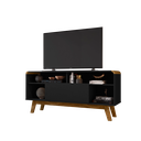 Ver imagem 5 de Rack Lazuli para TVs 55 Polegadas Pés em Madeira Maciça Maciça e Cantos Curvos