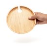 BANDEJA REDONDA DE BAMBU COM APOIO PARA TAÇA - OIKOS - 3