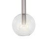 Pendente Luminária Teto Lustre Tubo Globo Vidro 14cm Prata - 4
