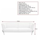 Ver imagem 5 de Sofá Oslo 2 Lugares 150cm Base Aço Preto Bouclé Cinza - Sallar Home