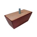 Ver imagem 2 de Kit 8 Pés de Madeira Retangular para Sofá Poltrona 5cm - Monari Design
