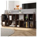 Ver imagem 5 de Estante Livreiro Multiuso 12 Nichos Marrom Side Caemmun