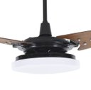 Ver imagem 4 de Ventilador Teto Led Borda Infinita 3000k Nunes Preto 3 Pás Imbuia 110 V Ventex Nunes Madeira