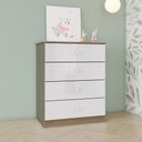 Ver imagem 1 de Cômoda Quarto Infantil 65cm 4 Gavetas Lola H02 - D'Rossi