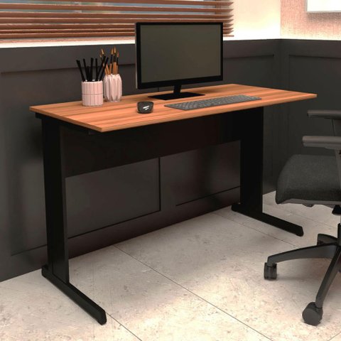 Mesa Escrivaninha de Estudos 135cm X 60cm Pé Metal F5 Office
