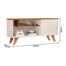 Rack para Sala Tv Bancada Aparador Heitor Off White Ypê - 4